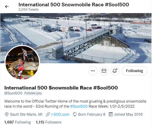 International 500 Snowmobile Race The most grueling and prestigious